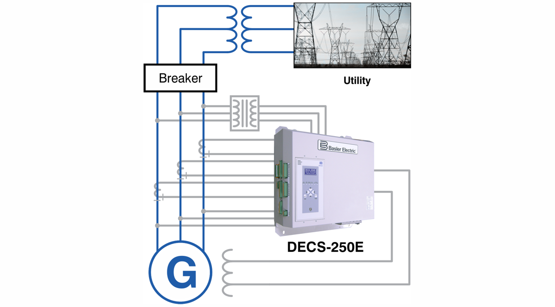 DECS-250E Connection Diagram for a Typical Application